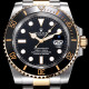 ROLEX 로렉스 "금장모델 베스트" 블랙 세라믹 베젤 블랙 다이얼 오이스터 브레이슬릿 스위스 ETA 2836-2 오토매틱 무브먼트 rol0735