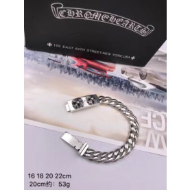 CHROME HEARTS 크롬하츠 남녀공용 925실버 쌍십자 팔찌 16~22cm
