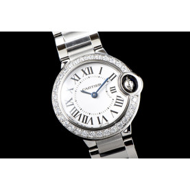 CARTIER 까르띠에 발롱블루 28mm 쿼츠-36 W4BB0015