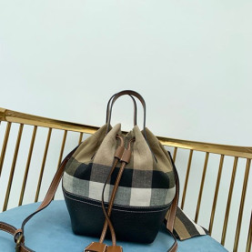 BURBERRY 버버리 캔버스 체크 토트&숄더백 B30006
