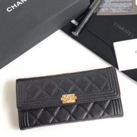 CHANEL 샤넬 장지갑 캐비어 금장 AS7088