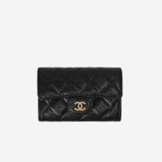 21위 CHANEL 샤넬 카드지갑 케비어 은장 A80799