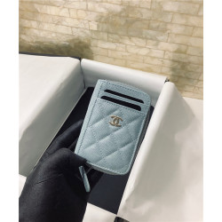 CHANEL 샤넬 캐비어 카드지갑 AS2106 (금장/은장)
