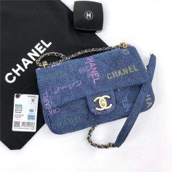 CHANEL 샤넬 데님 플랩백 C69010