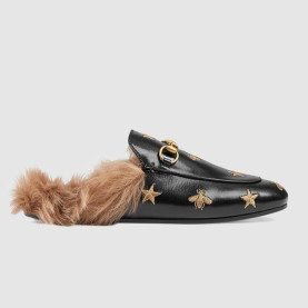 GUCCI 구찌 여성용 슬리퍼 자수 꿀벌 슬리퍼 505277