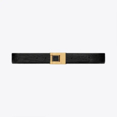 SAINT LAURENT 생로랑 악어 엠보 가죽 버클 협벨트 658518 (30mm) 2COLOR