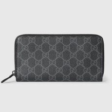 GUCCI 구찌 GG 엠블럼 지퍼 아라운드 지갑 821207 2COLOR