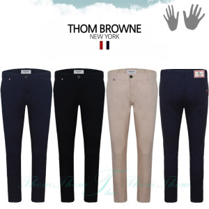THOM BROWNE 톰브라운 패치 스판 면팬츠
