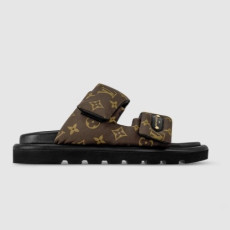 LOUIS VUITTON 루이비통 여성용 풀 필로우 플랫 컴포트 뮬 1AHMDJ