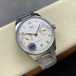 IWC 아이더블유씨 포르투기저 세븐데이즈 화이트골드 화이트 다이얼 SS 브레이슬릿 42mm IW501704