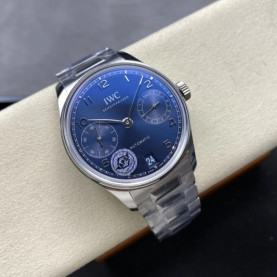 IWC 아이더블유씨 포르투기저 세븐데이즈 화이트골드 블루 다이얼 SS 브레이슬릿 42mm IW501704