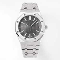 AUDEMARS PIGUET 오데마피게 로얄오크 50주년 한정판 그레이 텍스처 다이얼 스틸 SS 브레이슬릿 41mm 15510ST
