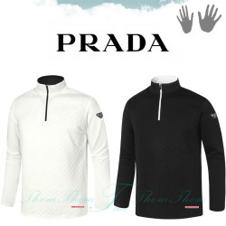 ●월간 판매 5위● PRADA 프라다 누빔 패턴 하프 폴라