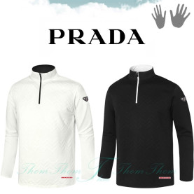 ●월간 판매 5위● PRADA 프라다 누빔 패턴 하프 폴라