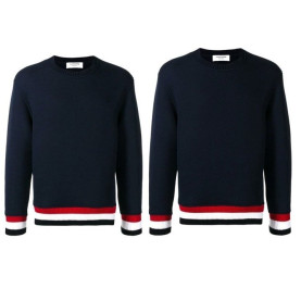 THOM BROWNE 톰브라운 삼선텝 라이닝 맨투맨
