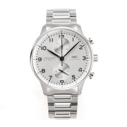 IWC 아이더블유씨 포르투기저 크로노그래프 화이트/블루 다이얼 스틸 SS브레이슬릿 40mm IW371617