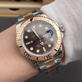 ROLEX 로렉스 요트마스터 브라운 다이얼 로즈골드 콤비 40mm 126621