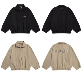 FEAR OF GOD 피어오브갓 에센셜 2012 스포티 백 로고 나일론 하프 집업