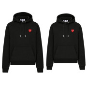 COMME DES GARCONS 꼼데가르송 레드패치 커플 후드티