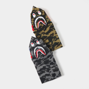 BAPE 베이프 샤크 카모 풀집업 후드