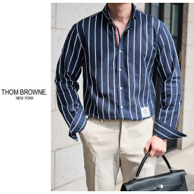 THOM BROWNE 톰브라운 스트라이프 시어서커 셔츠 2COLOR