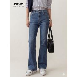PRADA 프라다 와플 스판 부츠컷 데님 팬츠 (709)