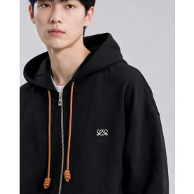 ●월간 판매 17위● LOEWE 로에베 60035 아나그램 가죽 드로우스트링 후드 집업