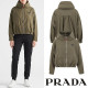●월간 판매 12위● PRADA 프라다 레더 삼각 셔링 후드 윈드자켓 3COLOR
