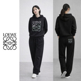 LOEWE 로에베 미들 자수 후드세트 2COLOR