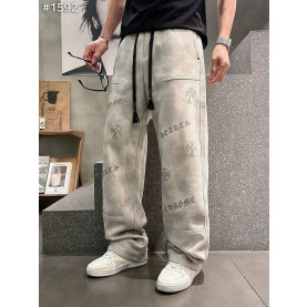 ●월간 판매 14위● CHROME HEARTS 크롬하츠 크로스 레터링 워싱 스웻 팬츠