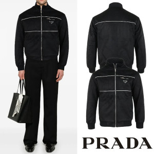 PRADA 프라다 클래식 삼각 누빔 스웨이드 자켓