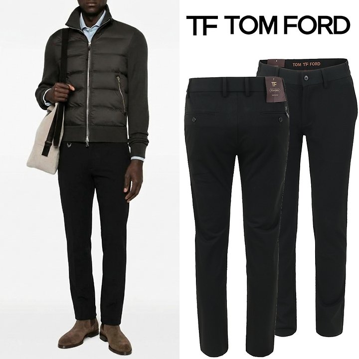 TOMFORD 톰포드 TF 스틸로고 밴딩 슬랙스