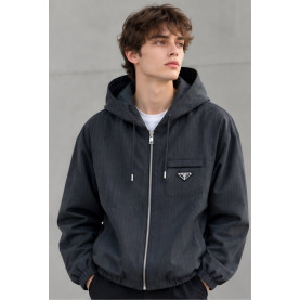 PRADA 프라다 삼각로고 후드 바람막이 자켓