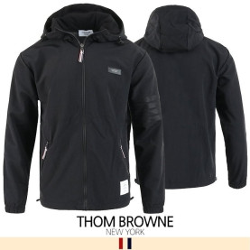 THOM BROWNE 톰브라운 블랙 4바 윈드 자켓