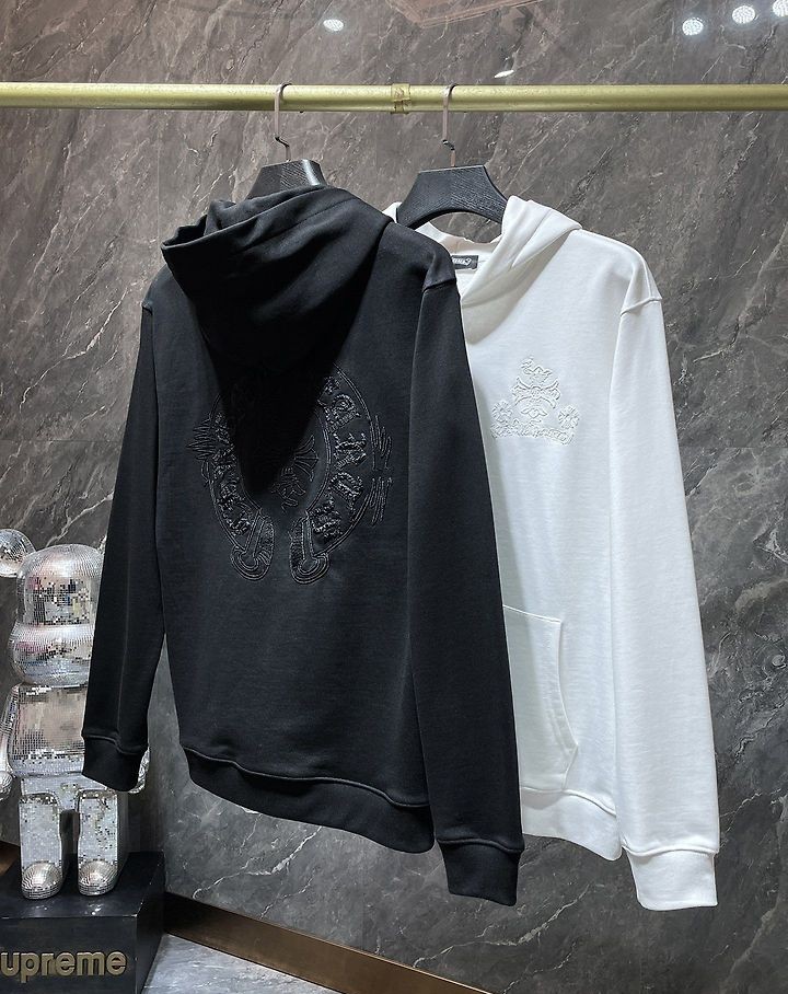 CHROME HEARTS 크롬하츠 7025 톤온톤 홀스슈 오벌 크로스 후드