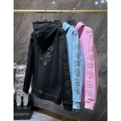 CHROME HEARTS 크롬하츠 7035 톤온톤 대거 플로랄 레터링 후드 집업