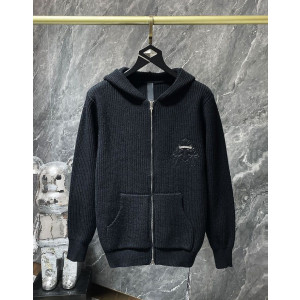 CHROME HEARTS 크롬하츠 7046 Y NOT 세메터리 크로스 니트 후드 집업