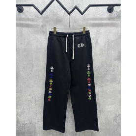 CHROME HEARTS 크롬하츠 7071 멀티 컬러 크로스 사이드 라인 스웨트 팬츠