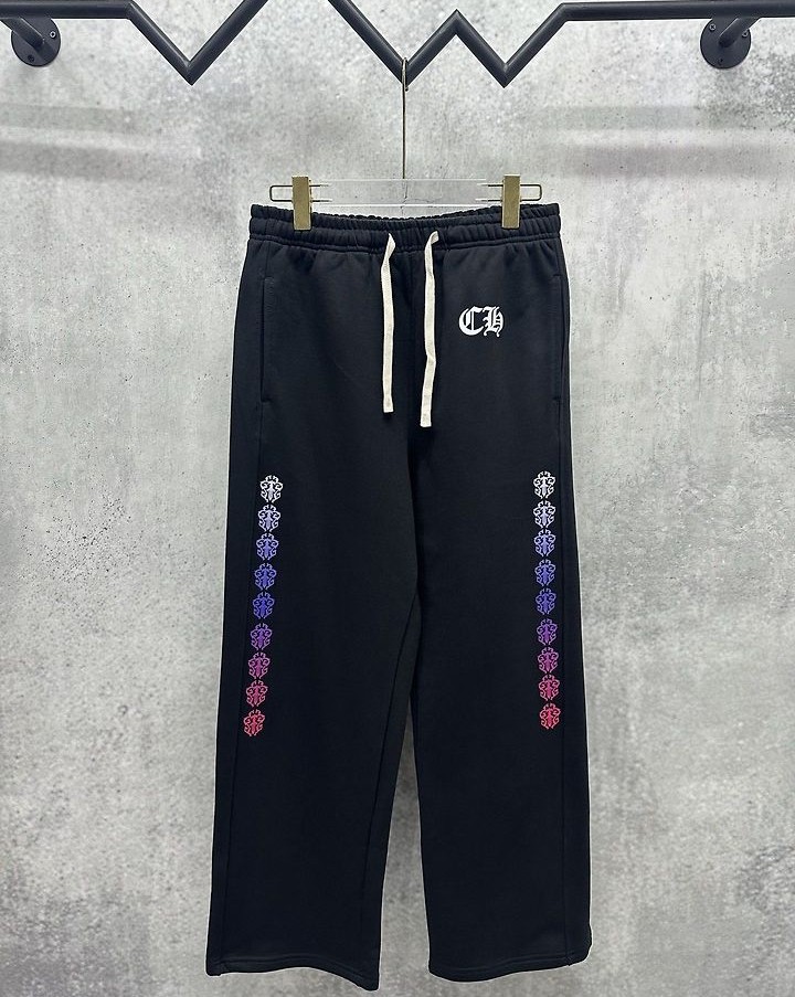 CHROME HEARTS 크롬하츠 7074 대거 그라데이션 사이드 라인 스웨트 팬츠