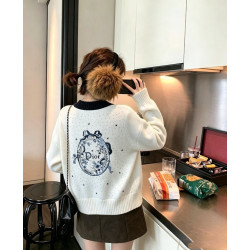 DIOR 디올 라인스톤 V넥 가디건 2COLOR