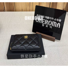 이*수 고객님 샤넬 클래식 지퍼 동전지갑 캐비어 금장