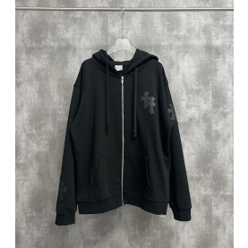 CHROME HEARTS 크롬하츠 멀티레더 크로스 집업 후드 자켓